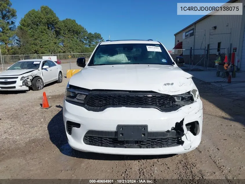 2024 Dodge Durango Gt Plus Awd VIN: 1C4RDJDG0RC138075 Lot: 40654901