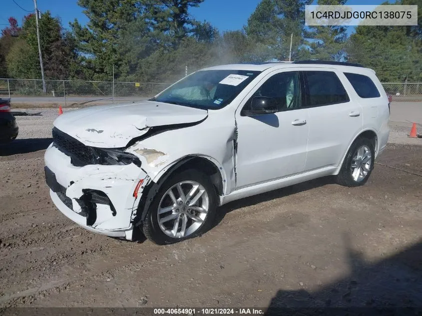 2024 Dodge Durango Gt Plus Awd VIN: 1C4RDJDG0RC138075 Lot: 40654901