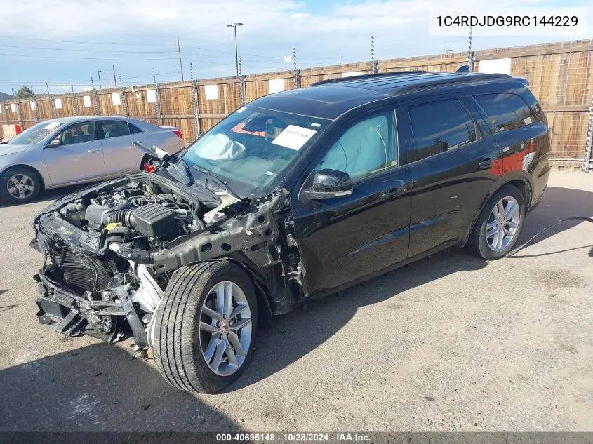 2024 Dodge Durango Gt VIN: 1C4RDJDG9RC144229 Lot: 40695148