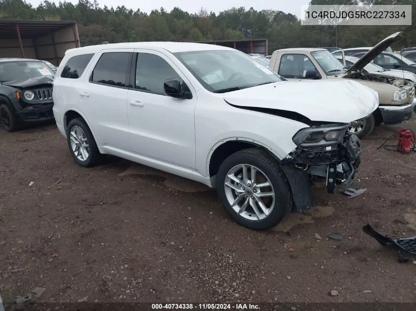 2024 Dodge Durango Gt Awd VIN: 1C4RDJDG5RC227334 Lot: 40734338