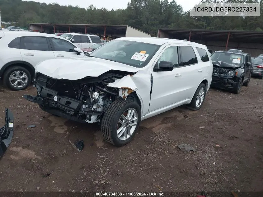 2024 Dodge Durango Gt Awd VIN: 1C4RDJDG5RC227334 Lot: 40734338