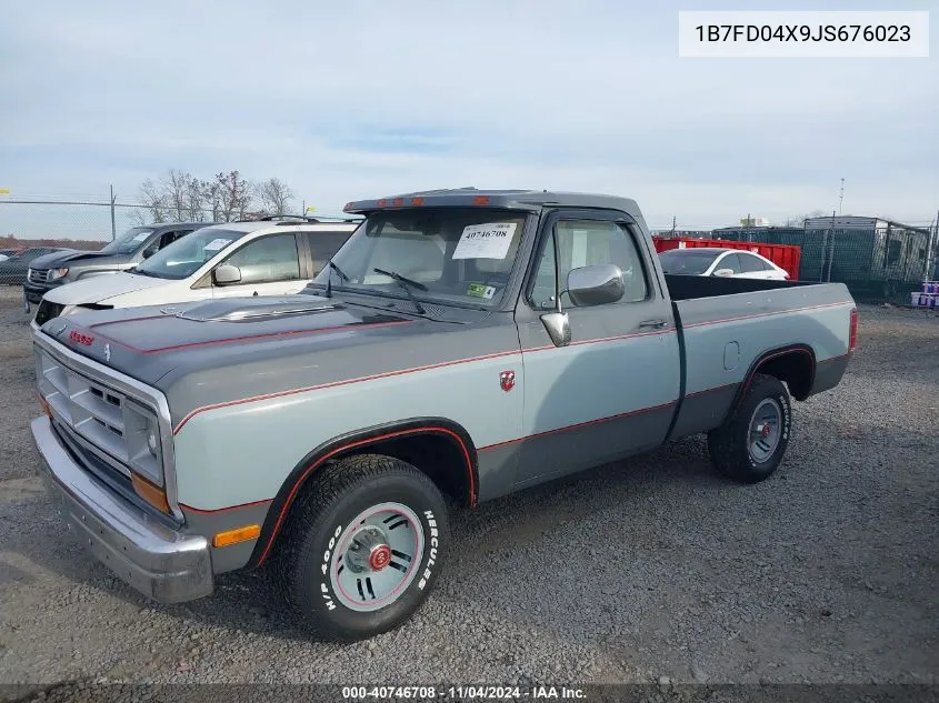 1988 Dodge D-Series D100 VIN: 1B7FD04X9JS676023 Lot: 40746708