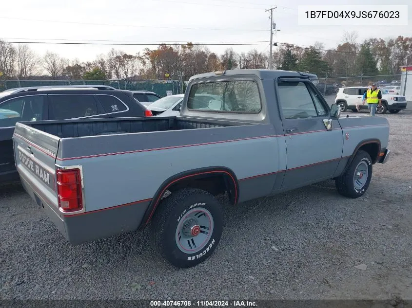 1988 Dodge D-Series D100 VIN: 1B7FD04X9JS676023 Lot: 40746708