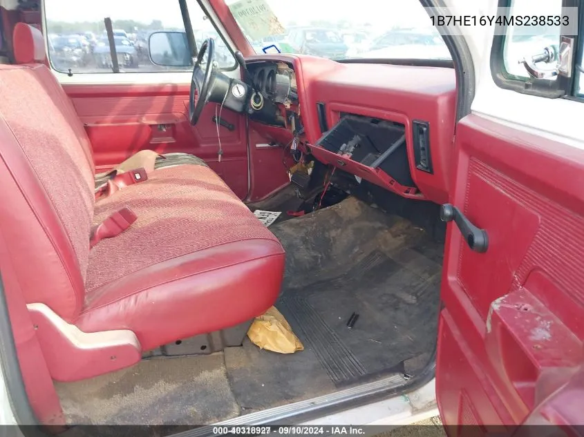 1B7HE16Y4MS238533 1991 Dodge D-Series D150