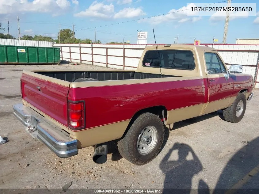 1B7KE2687MS285650 1991 Dodge D-Series D200/D250