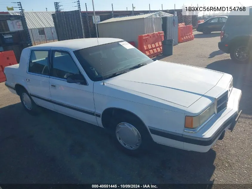 1B3XC56R6MD154768 1991 Dodge Dynasty Le