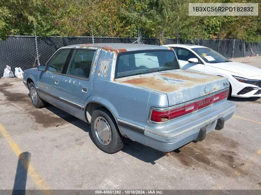 1993 Dodge Dynasty Le VIN: 1B3XC56R2PD182832 Lot: 40551392