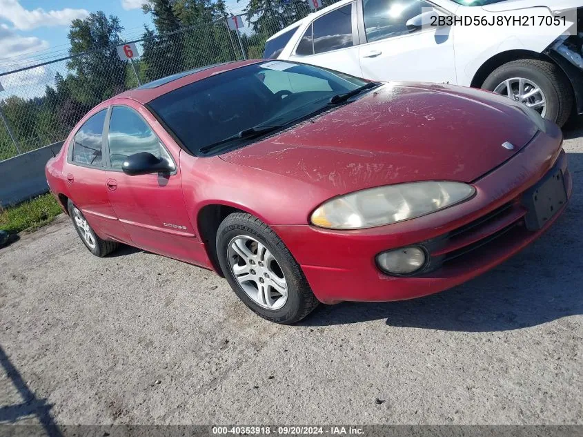 2000 Dodge Intrepid Es VIN: 2B3HD56J8YH217051 Lot: 40353918