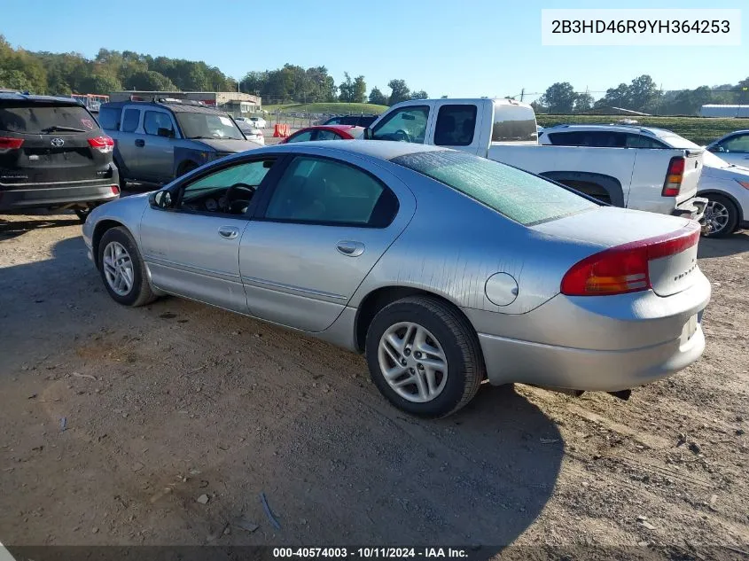 2000 Dodge Intrepid VIN: 2B3HD46R9YH364253 Lot: 40574003