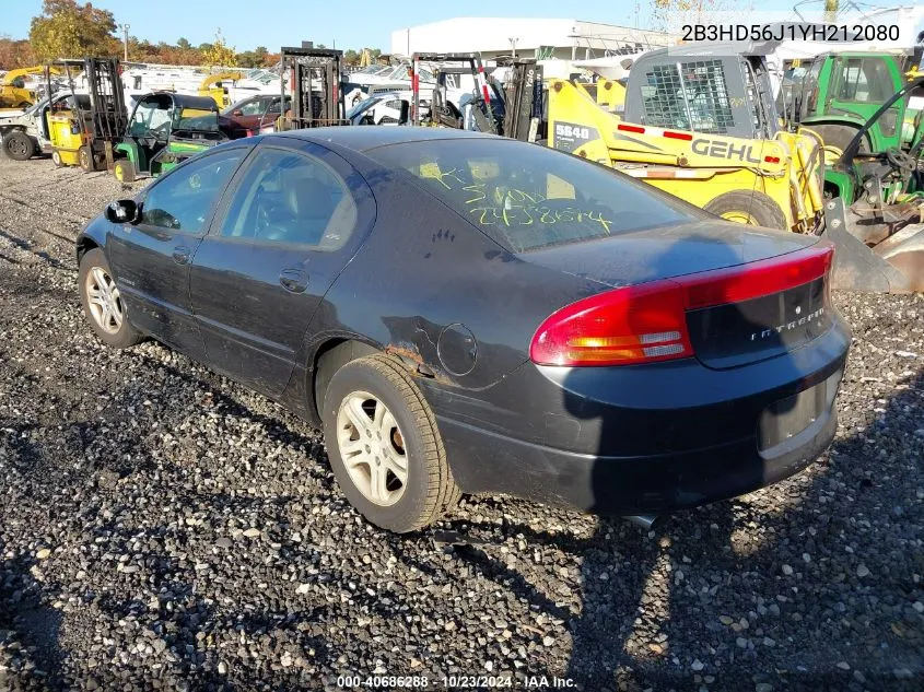 2000 Dodge Intrepid Es VIN: 2B3HD56J1YH212080 Lot: 40686288