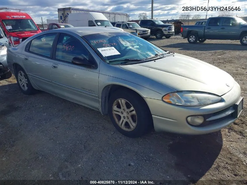 2000 Dodge Intrepid Es VIN: 2B3HD56J3YH245646 Lot: 40825870