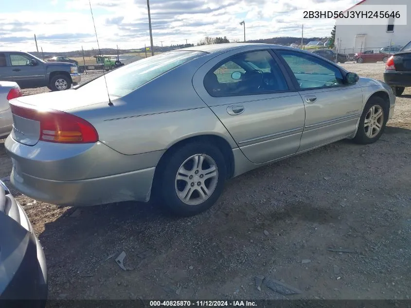 2000 Dodge Intrepid Es VIN: 2B3HD56J3YH245646 Lot: 40825870