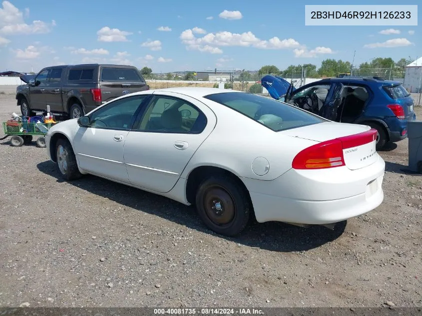 2002 Dodge Intrepid Se VIN: 2B3HD46R92H126233 Lot: 40081735