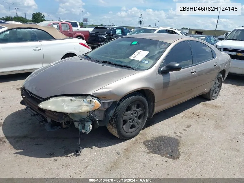 2002 Dodge Intrepid Se VIN: 2B3HD46R82H124148 Lot: 40104470