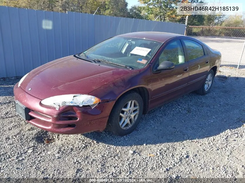 2002 Dodge Intrepid Se VIN: 2B3HD46R42H185139 Lot: 40545124