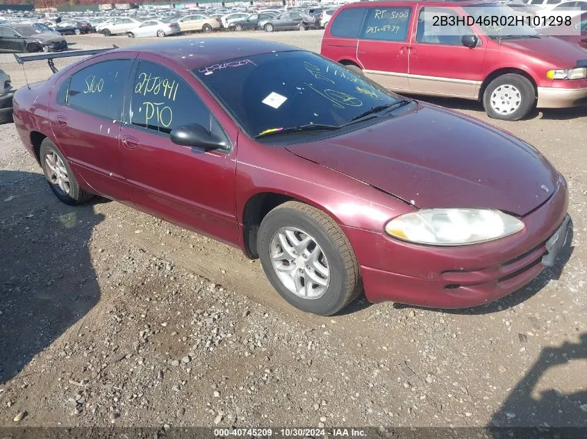 2002 Dodge Intrepid Se VIN: 2B3HD46R02H101298 Lot: 40745209