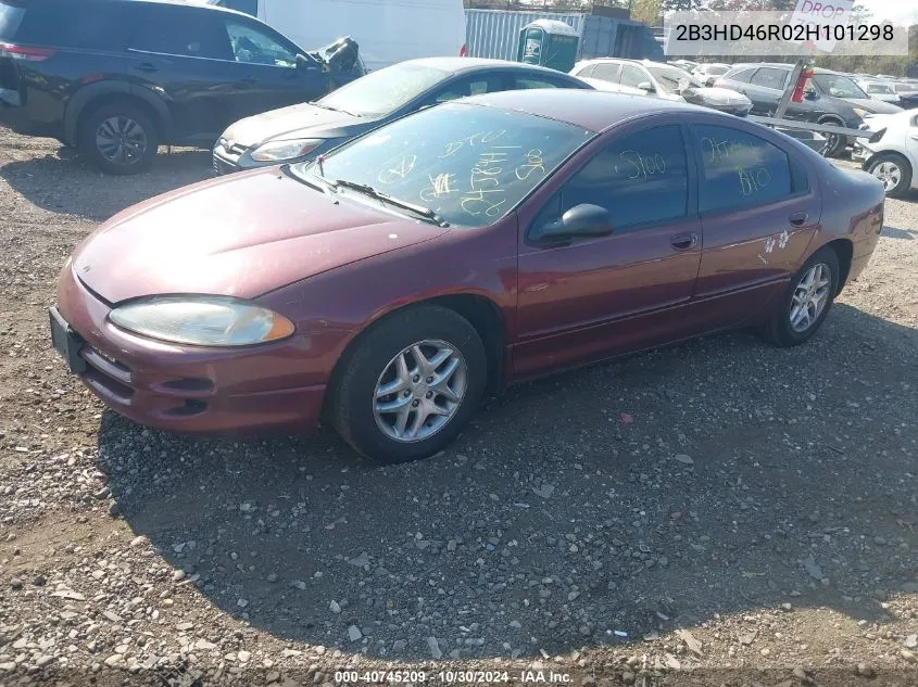 2002 Dodge Intrepid Se VIN: 2B3HD46R02H101298 Lot: 40745209