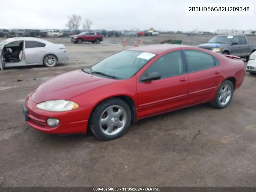 2002 Dodge Intrepid Es VIN: 2B3HD56G82H209348 Lot: 40758635