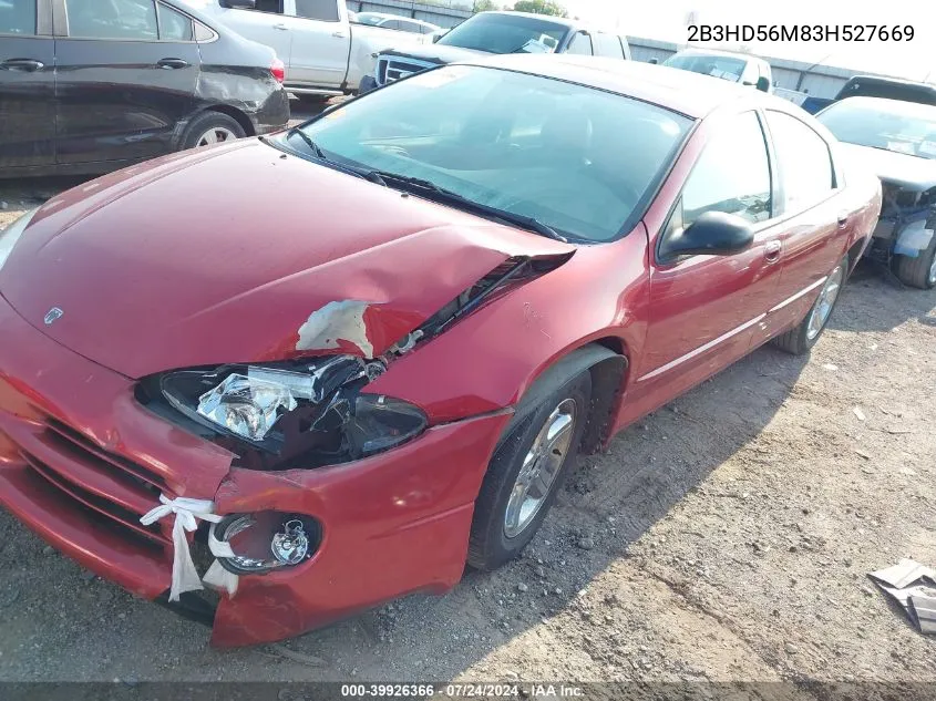 2003 Dodge Intrepid Es/Sxt VIN: 2B3HD56M83H527669 Lot: 39926366