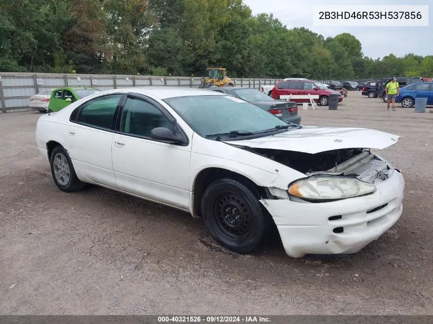 2003 Dodge Intrepid Se VIN: 2B3HD46R53H537856 Lot: 40321526