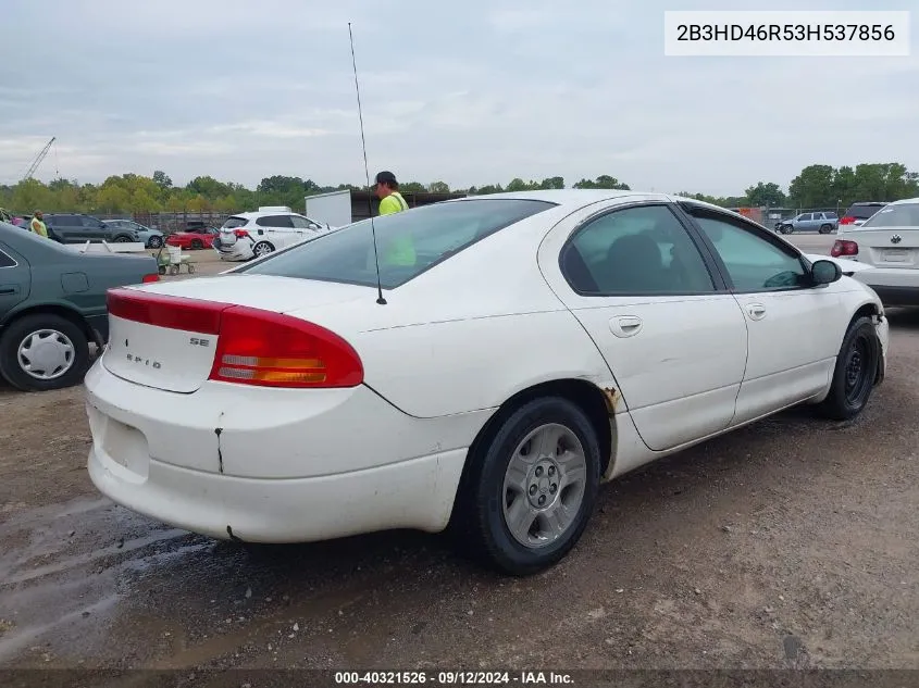 2003 Dodge Intrepid Se VIN: 2B3HD46R53H537856 Lot: 40321526