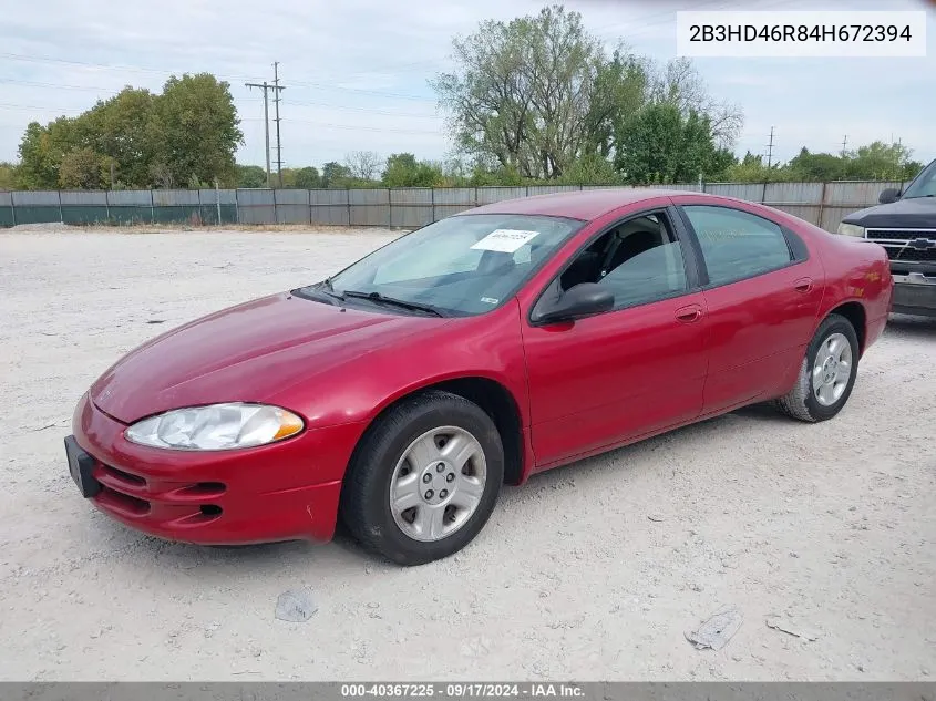 2004 Dodge Intrepid Se VIN: 2B3HD46R84H672394 Lot: 40367225