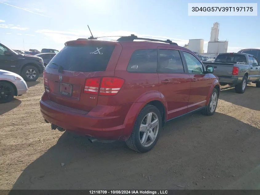 2009 Dodge Journey Sxt VIN: 3D4GG57V39T197175 Lot: 12118709