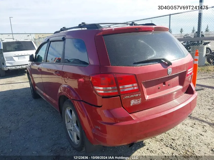 2009 Dodge Journey Sxt VIN: 3D4GG57V69T241475 Lot: 12123636