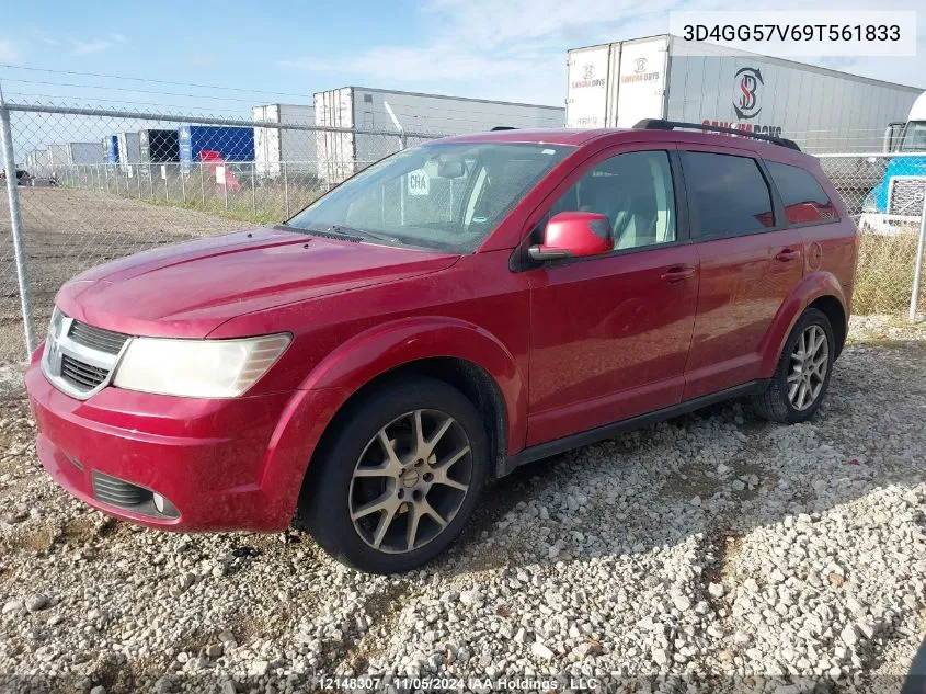 2009 Dodge Journey Sxt VIN: 3D4GG57V69T561833 Lot: 12148307