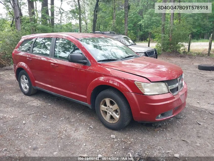 2009 Dodge Journey Se VIN: 3D4GG47B09T578918 Lot: 39400152