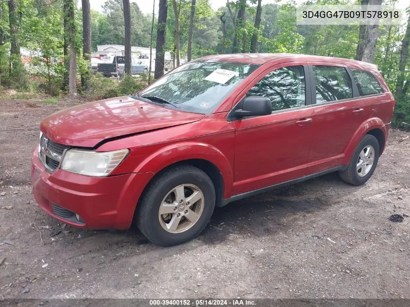 2009 Dodge Journey Se VIN: 3D4GG47B09T578918 Lot: 39400152