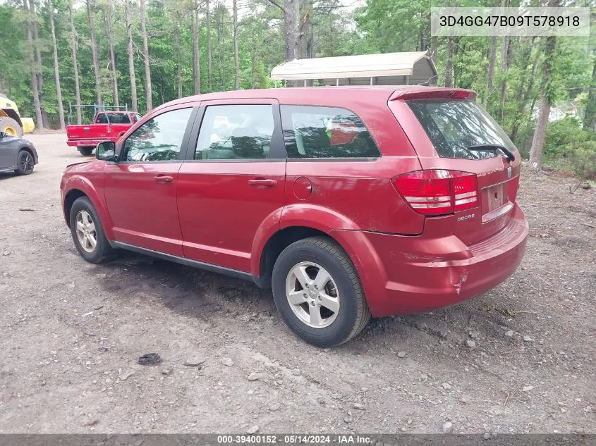 2009 Dodge Journey Se VIN: 3D4GG47B09T578918 Lot: 39400152