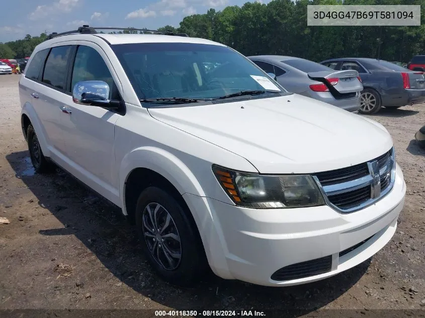 2009 Dodge Journey Se VIN: 3D4GG47B69T581094 Lot: 40118350