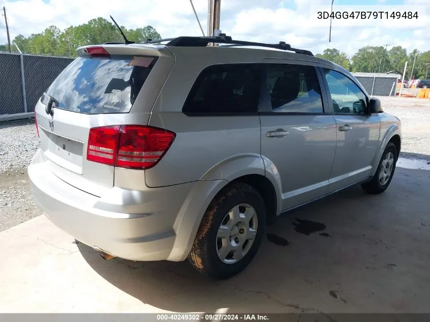 2009 Dodge Journey Se VIN: 3D4GG47B79T149484 Lot: 40249302