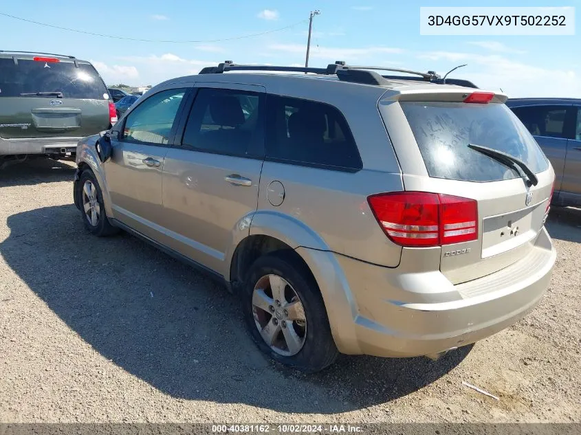 2009 Dodge Journey Sxt VIN: 3D4GG57VX9T502252 Lot: 40381162