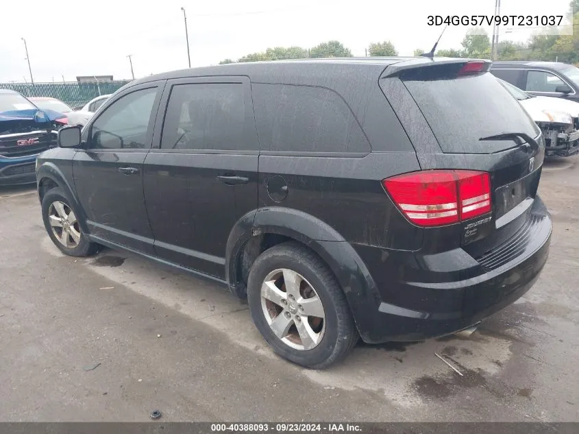 2009 Dodge Journey Sxt VIN: 3D4GG57V99T231037 Lot: 40388093