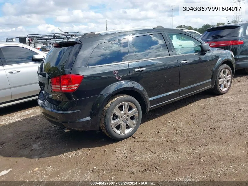 2009 Dodge Journey R/T VIN: 3D4GG67V99T604017 Lot: 40427607