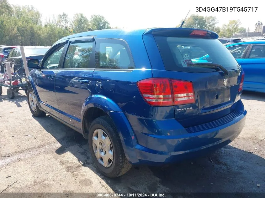 2009 Dodge Journey Se VIN: 3D4GG47B19T545717 Lot: 40570744