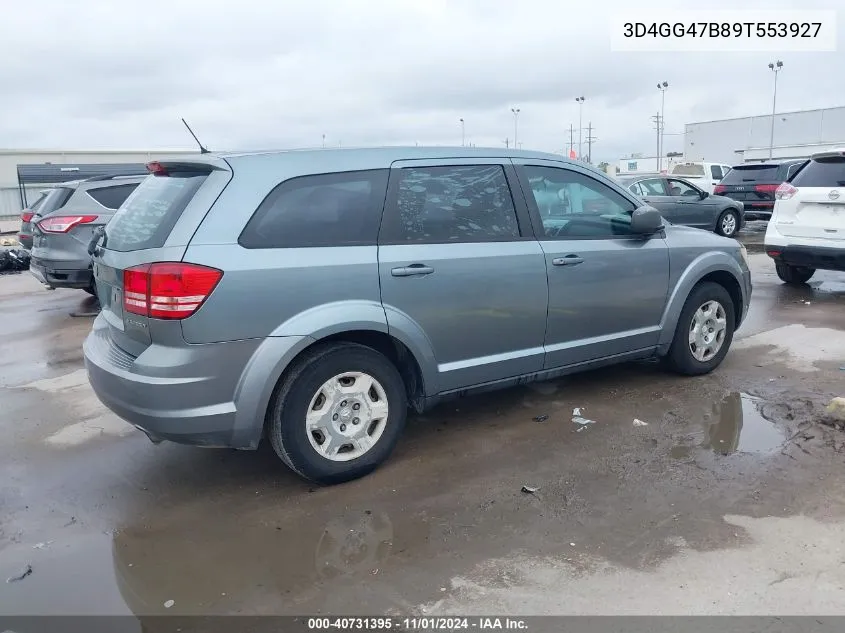 2009 Dodge Journey Se VIN: 3D4GG47B89T553927 Lot: 40731395