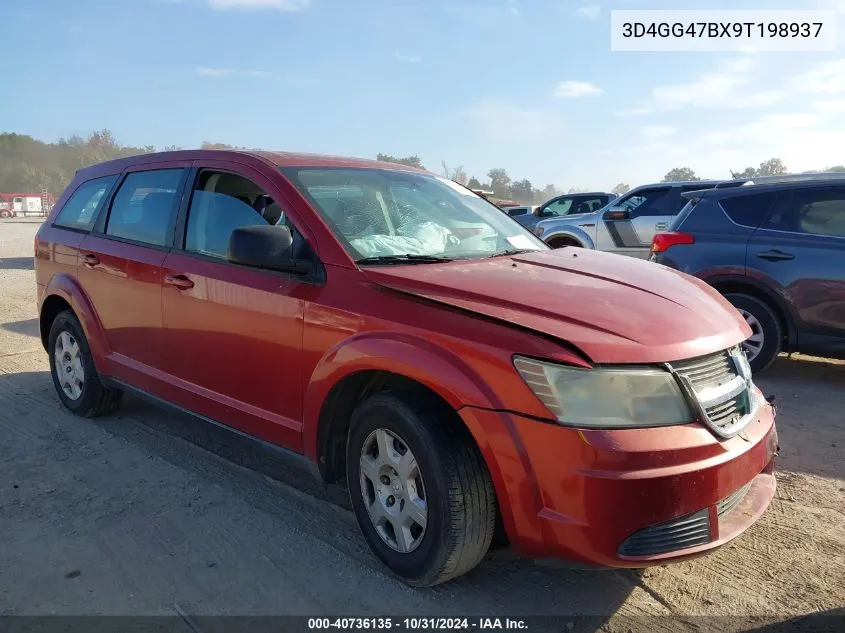 2009 Dodge Journey Se VIN: 3D4GG47BX9T198937 Lot: 40736135