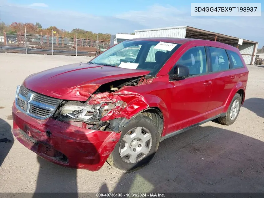 2009 Dodge Journey Se VIN: 3D4GG47BX9T198937 Lot: 40736135