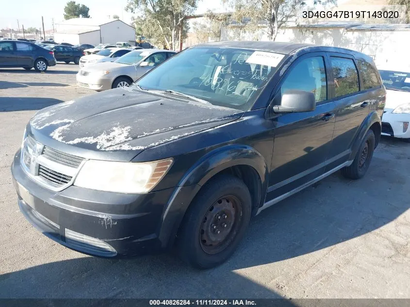 2009 Dodge Journey Se VIN: 3D4GG47B19T143020 Lot: 40826284