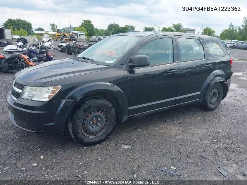 2010 Dodge Journey Se VIN: 3D4PG4FB5AT223362 Lot: 12044601