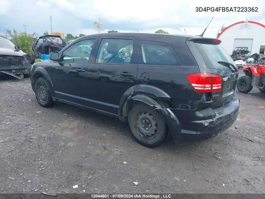 2010 Dodge Journey Se VIN: 3D4PG4FB5AT223362 Lot: 12044601