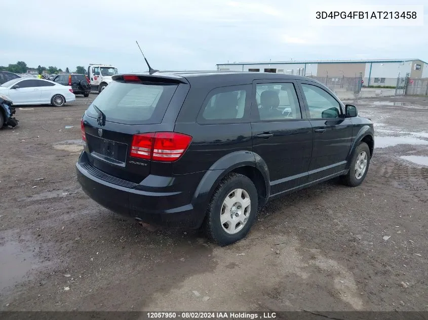 2010 Dodge Journey Se VIN: 3D4PG4FB1AT213458 Lot: 12057950