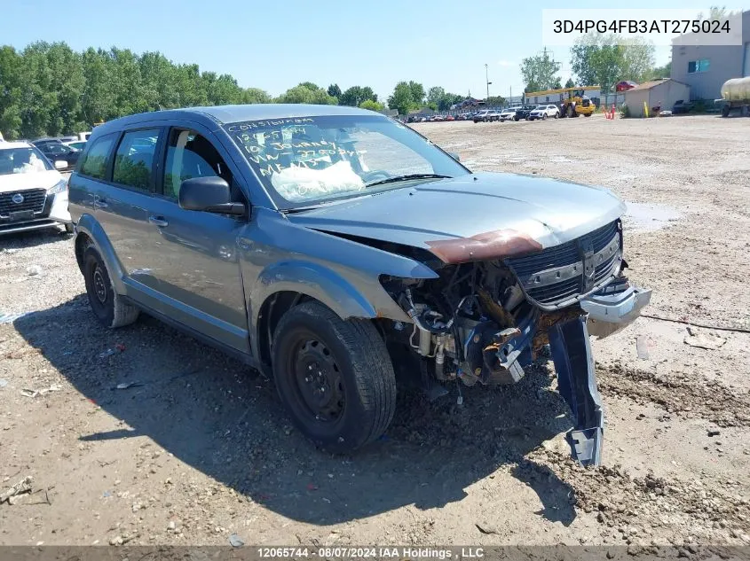 2010 Dodge Journey Se VIN: 3D4PG4FB3AT275024 Lot: 12065744