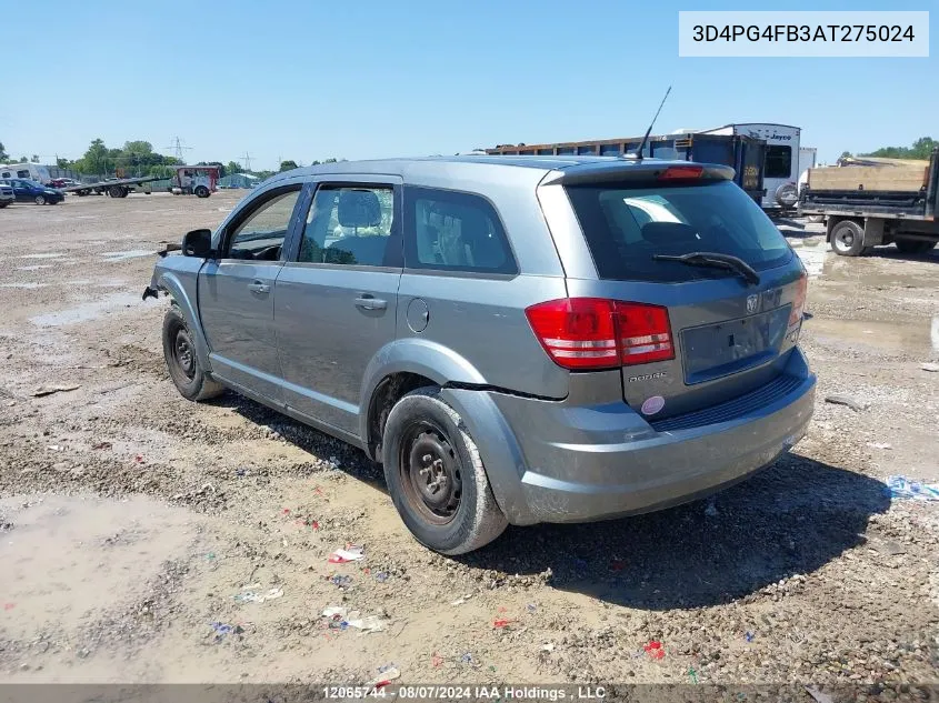 2010 Dodge Journey Se VIN: 3D4PG4FB3AT275024 Lot: 12065744