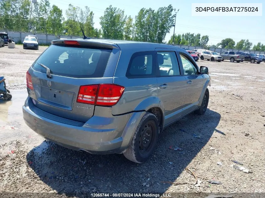 2010 Dodge Journey Se VIN: 3D4PG4FB3AT275024 Lot: 12065744