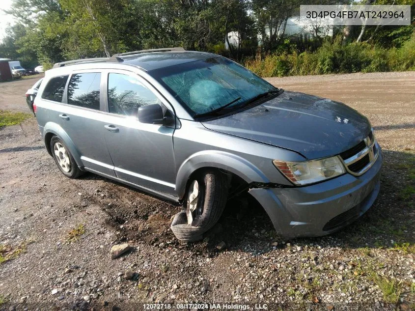 2010 Dodge Journey Se VIN: 3D4PG4FB7AT242964 Lot: 12072718