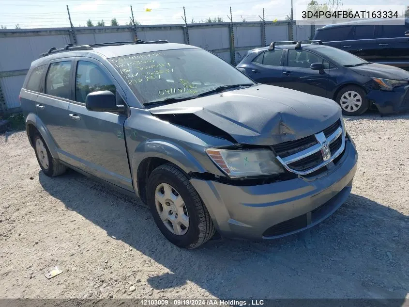 2010 Dodge Journey Se VIN: 3D4PG4FB6AT163334 Lot: 12103009